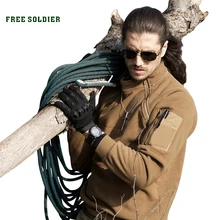 FREE SOLDIER Бесплатный солдат тактические открытых флис одежды мужской тепловые плюшевые пуловер верхняя одежда зима тепловой основной