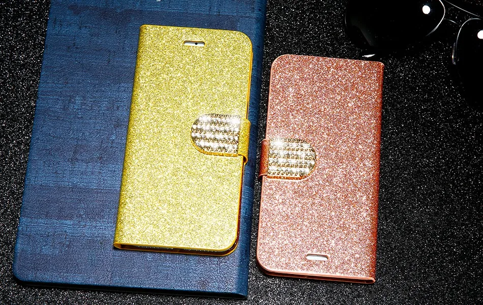 FLOVEME Luxury Bling Diamond Glitter Flip Case for Apple iphone 6 6S 7 Plus 5.5 Leather Girl Bag Wallet Stand Rhinestone Cover (10)