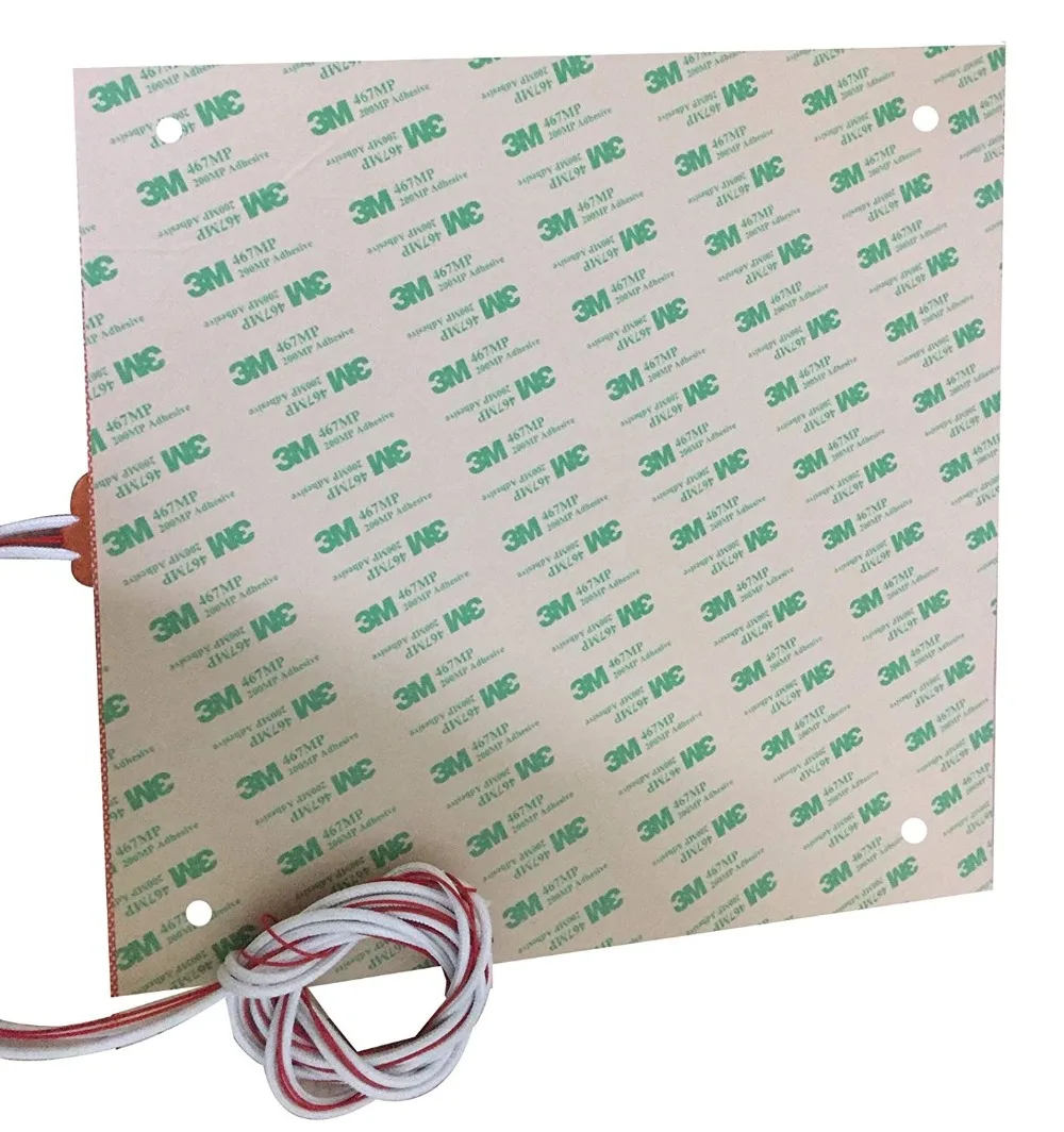 Free Shipping USA Material! CR10 S4 Silicone Heater Pad 400x400mm for CR-10 S4 3D Printer Bed w/Screw Holes, Adhesive Backing 3