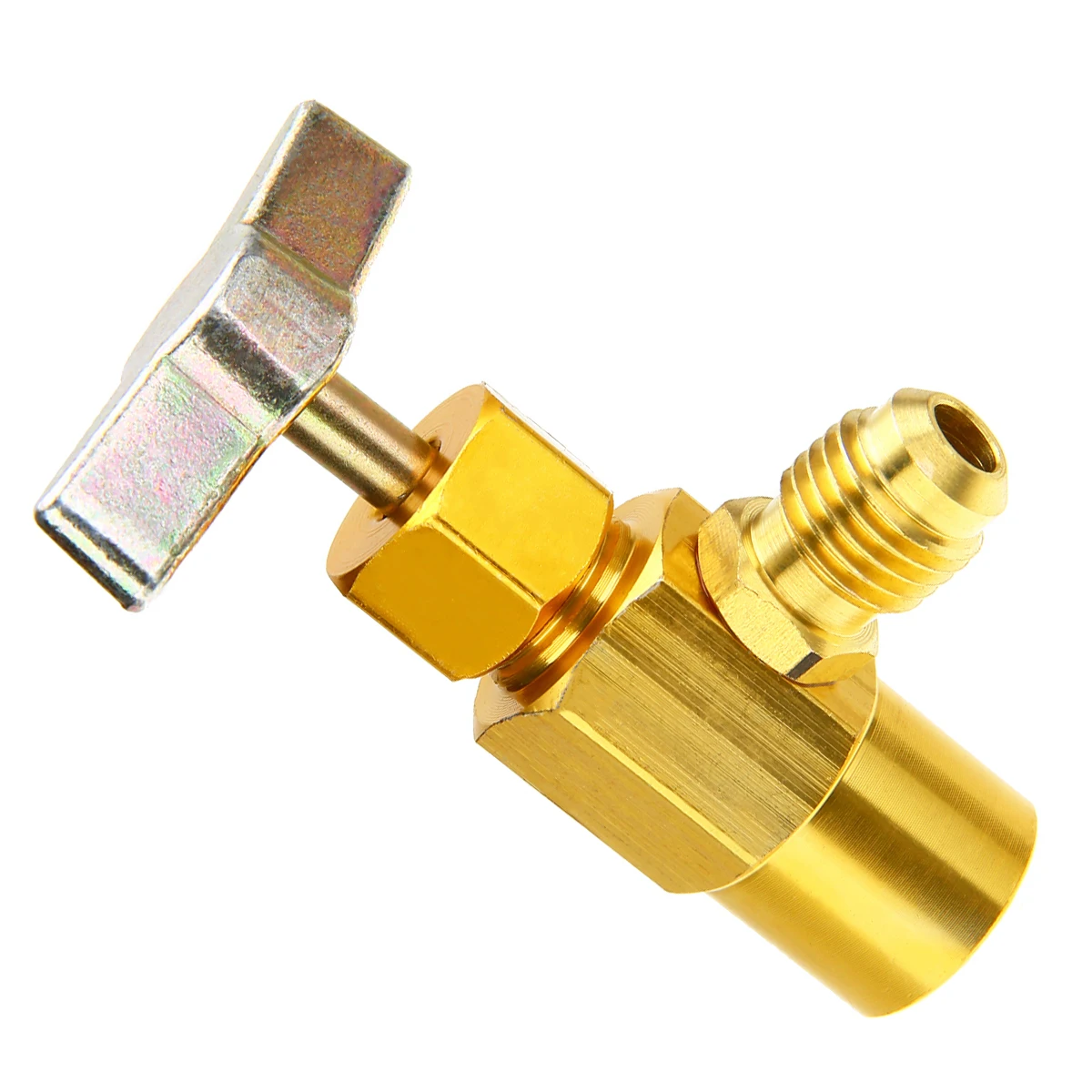 

1pc R-134a AC Refrigerant Tap Can Dispensing 1/2" ACME Thread Valve Tool M16 Thread Auto Car Air Conditioning Brass Tap Mayitr