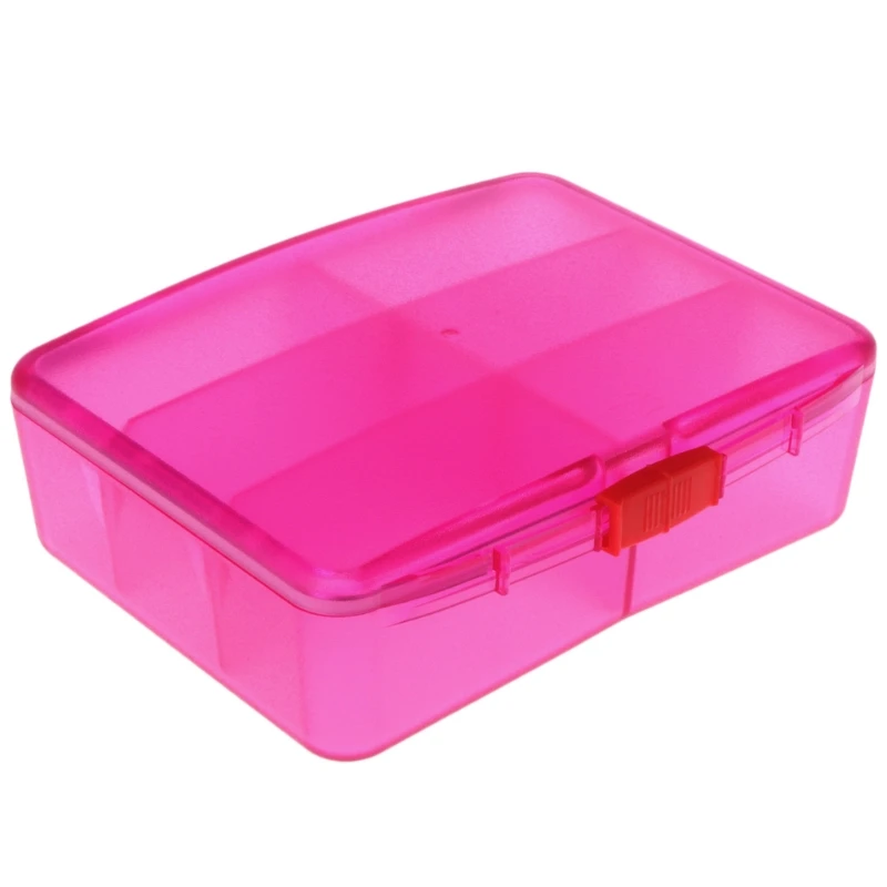 YAS портативный 6 сетки путешествия таблетки коробка для хранения лекарств Органайзер контейнер держатель чехол таблетки чехол s разветвители - Цвет: Розово-красный