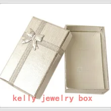 48 шт./лот шкатулка для ювелирных украшений серебро Подарочная коробка под ожерелье пользу серег, 5x8x3 см коробка витрина для украшений коробка