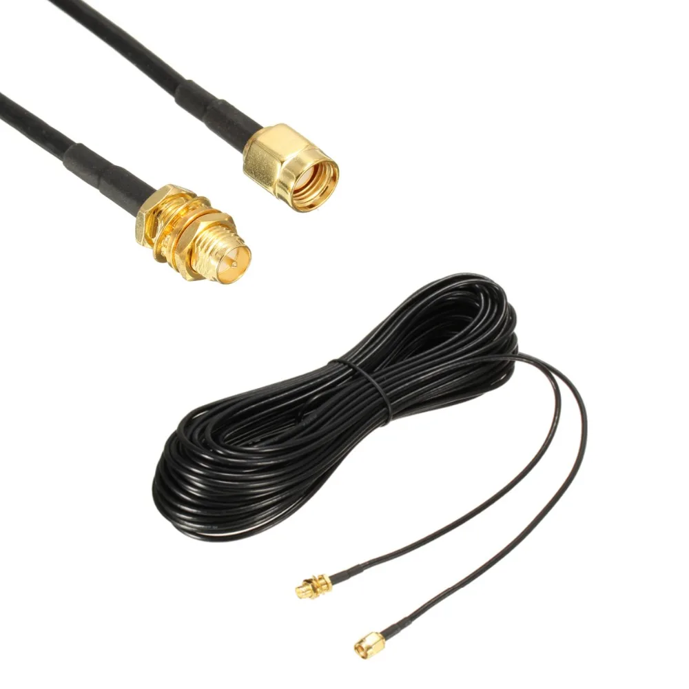 

20m Extension Cables SMA Male to Female Coaxial Extension Cable WiFi Router Antenna Aerial Copper Plated Gold Cable