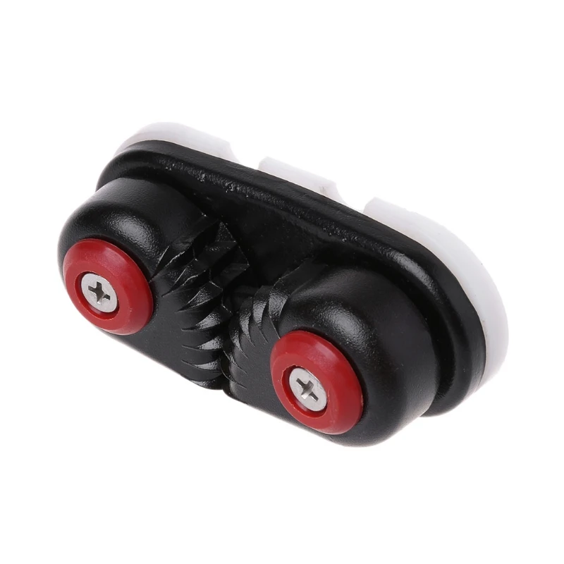 Black Aluminium Nylon Clip Cord Lock Cam Cleat Sailboat Kayak Dinghy Accessory