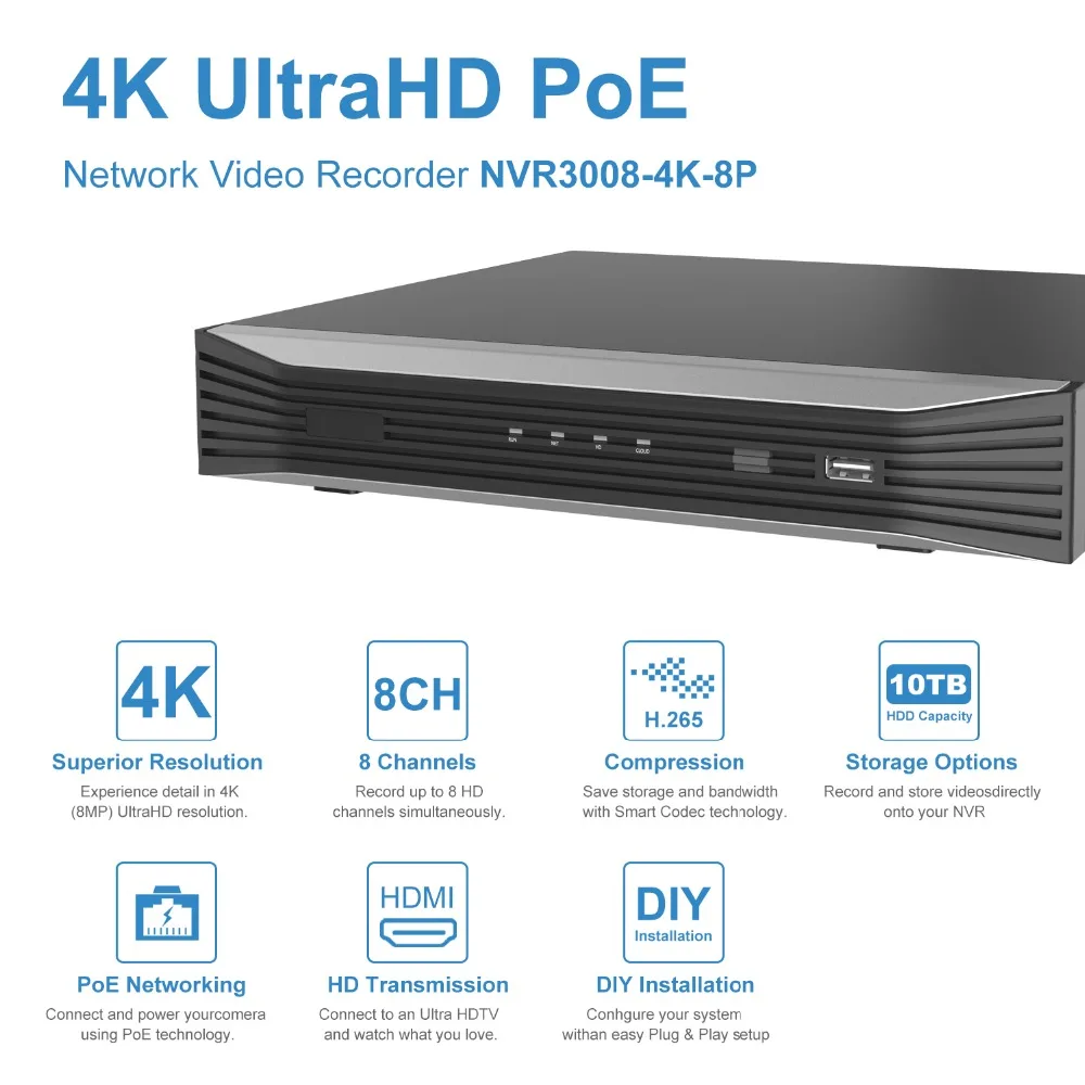 Plug& Play 4CH POE NVR комплект H.265 4-канальная система безопасности камеры 4 шт. 5 мегапиксельные ip-камеры с питанием по POE Комплект наружного видеонаблюдения