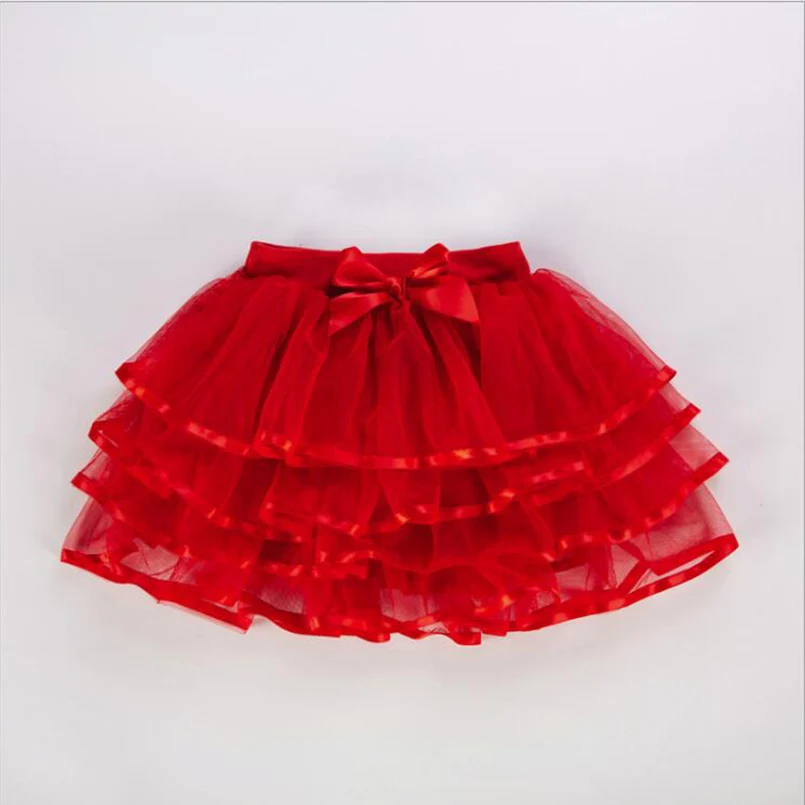 Юбка-пачка платье, многослойное платье-пачка, миниатюрная юбка для танцев мини-юбка на день рождения платье принцессы бальное платье детская одежда 4 слоев тюля юбки для женщин - Цвет: red