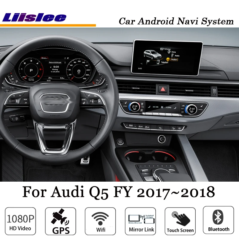 Liislee 10,25 дюймов Автомобильный Android мультимедиа для Audi Q5 FY~ антибликовый синий светильник Стерео gps Navi карта навигационная система