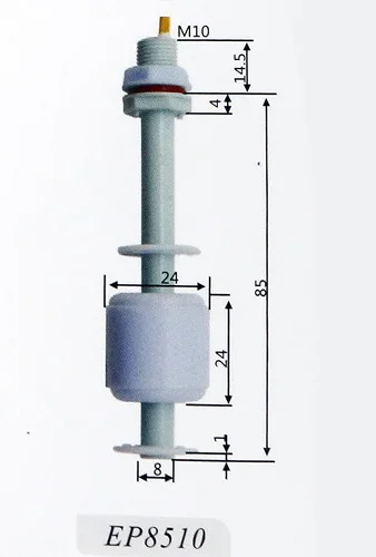 Бесплатная доставка ZP8510 5 шт. M10 * 85 мм 100 В 220 В Поплавковый выключатель Тип мини поли Propy уровня воды жидкость Сенсор нормально закрытый NC
