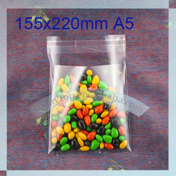 

Clear self seal opp bag (155x220mm) High quality opp bag clear cellophone bag plastic opp bag