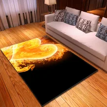 Мягкие фланелевые 3D ковры с сердцем пламени для гостиной, спальни, коврики романтические декоративные коврики на День святого Валентина, домашние большие коврики для йоги