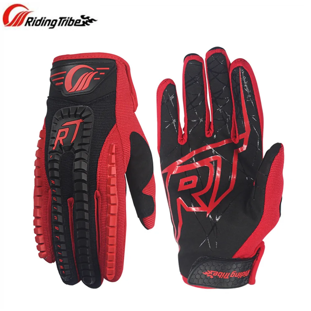 CE-12-Red RidingTribe Мотоциклетные Перчатки Зимние полный палец Guantes мото перчатки для мотокросса Luva Da Motocicleta с сенсорным экраном мото перчатки - Цвет: CE-12-Red