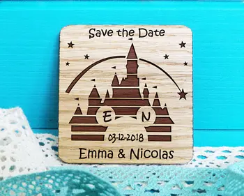 

personalized Mouse Head fairy tale Wedding wooden Save the Date Magnets bridal shower party favors company gifts invitations
