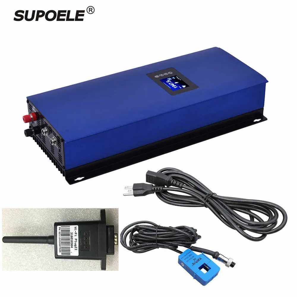 

LCD Display Solar Grid Tie Inverter Inversor 2000W With Internal Limiter 45V-90VDC Input to 220V AC MPPT Pure Sine Wave Output