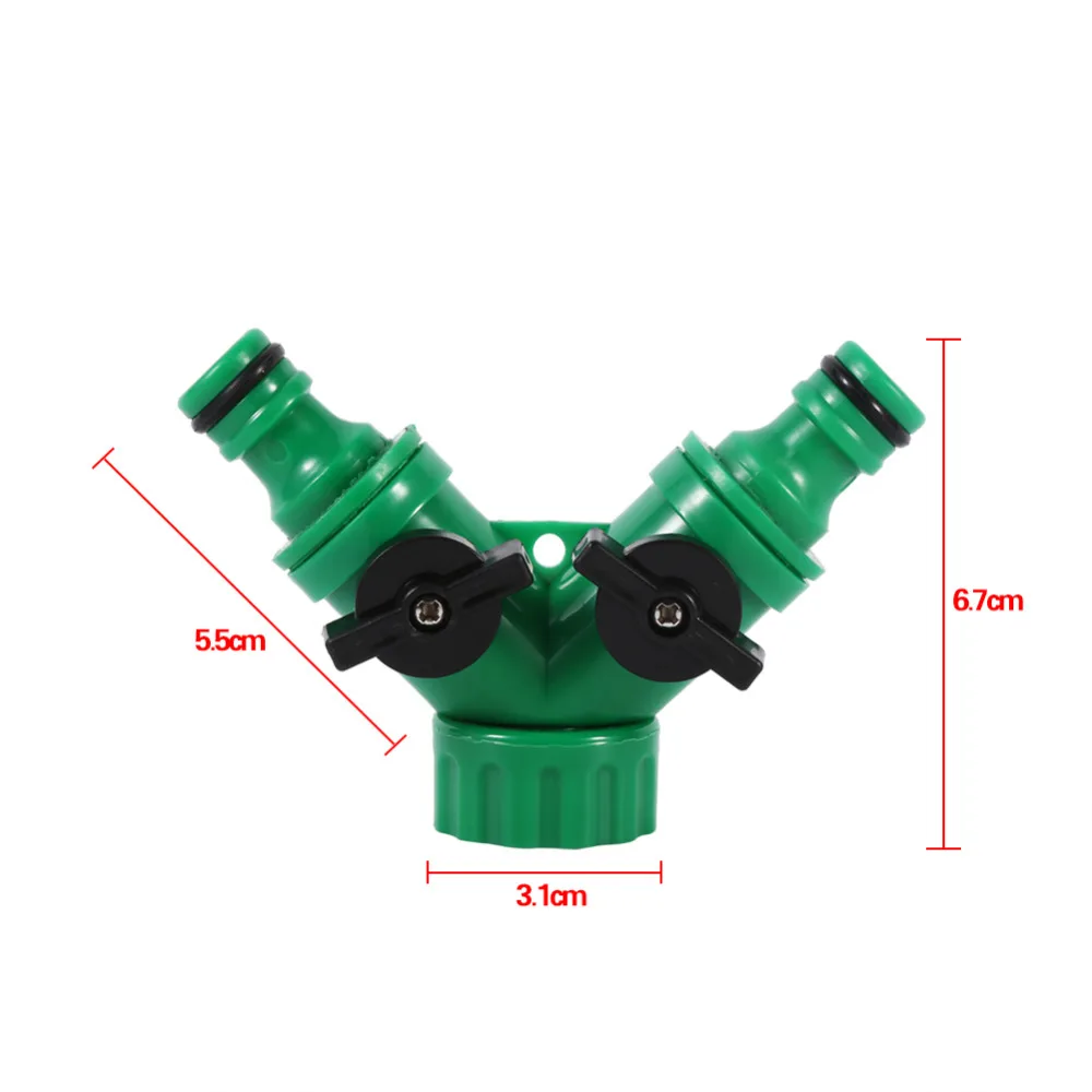 4 "  Garden Water Pipe Outlet Quick Connector With Switch Drip 2-way Y Type G3 
