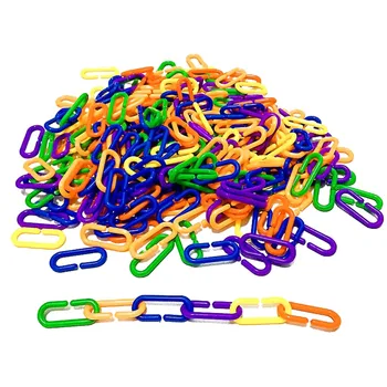 

100 Pcs Hot Bird Cage Toy Plastic C Clips Hooks DIY Chain Links for Parrots Cockatoo Conure Parakeet LXY9 JY03