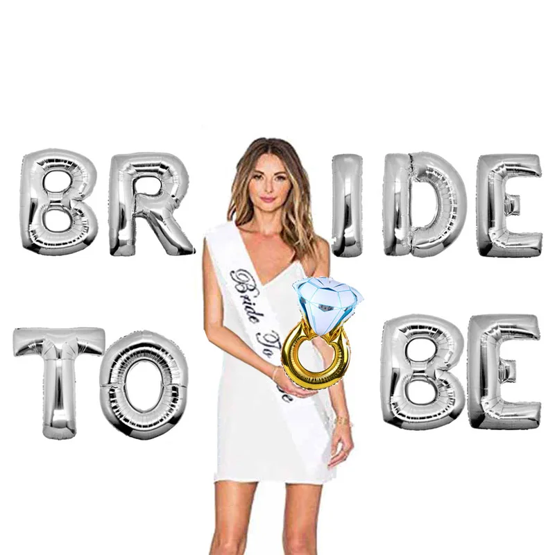 

Romantic Letter Bride To Be Sash Balloons Bachelorette Hen Party girl night Bridal Shower Wedding Decoration Accessories favor