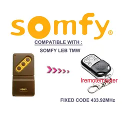 Для Somfy leb tmw4 433 мГц двери гаража дистанционный пульт высокого качества