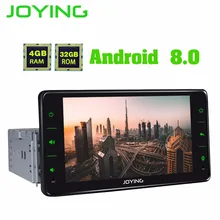 JOYING 4GB RAM 32GB ROM 6.2” 1 DIN Android 8.0 car stereo head unit bluetooth FM RDS radio player support rear view camera dvr