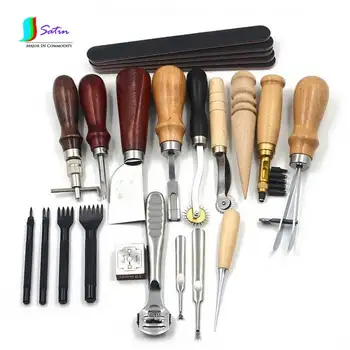 

Professional Leather Tool Set,Leather DIY Sewing Handmade Tool Kit,Punch/Edger Trench Cutter,Leather Tool Set S0489H