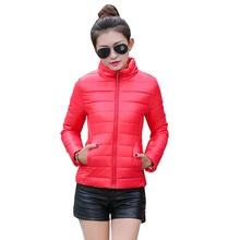 Nice Women Winter Jacket Ultra Light Candy Color Plus Size Spring Coat Female Short Parka Cotton Outerwear Jaqueta Feminina