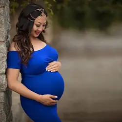 Для беременных Подставки для фотографий платья Одежда для беременных Костюмы для фотосессий Беременность одежда красные, синие пикантные