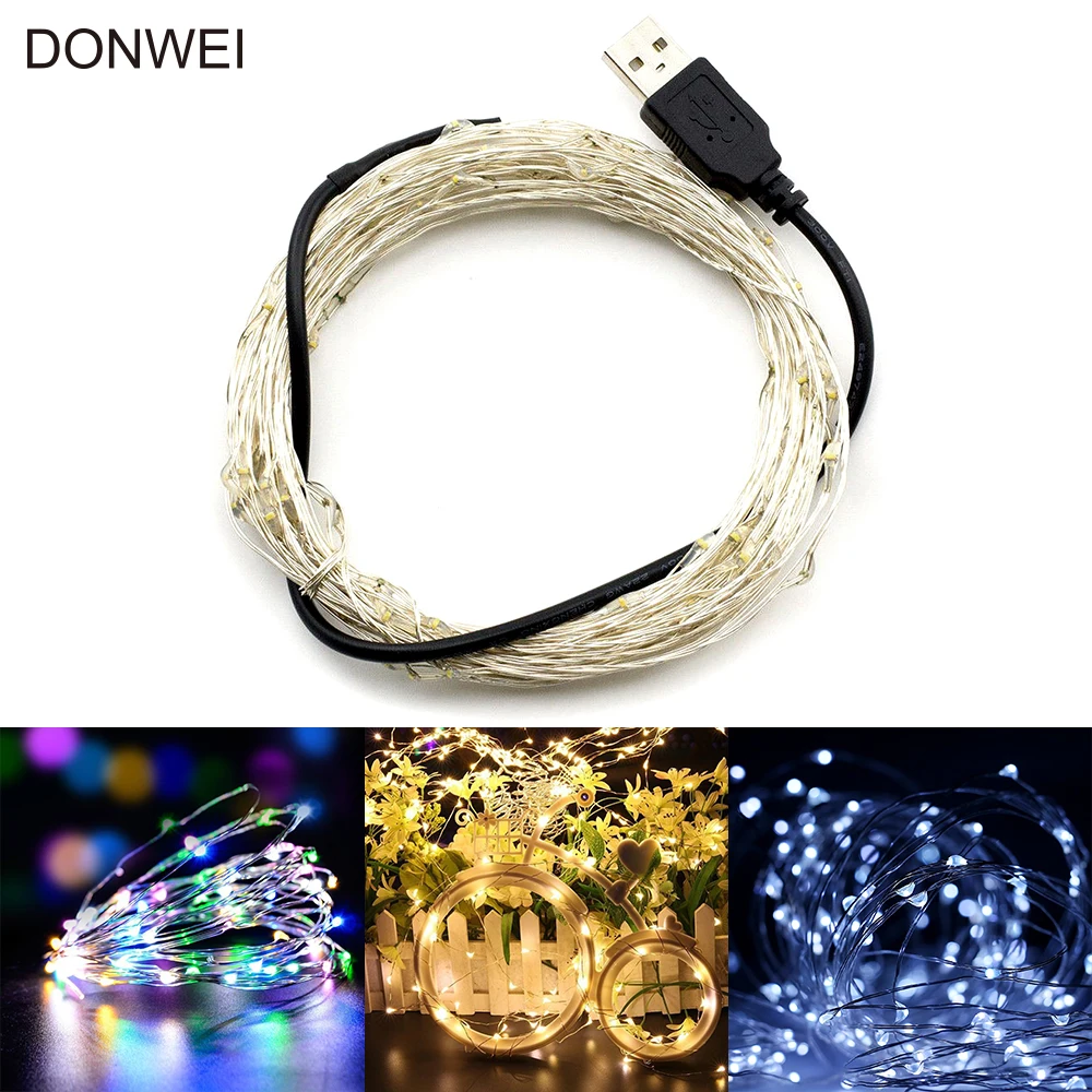 

10m 100 LED Usb Power Supply Festival LED String Light for Xmas Garland Party Wedding Christmas Flasher Decorative Fairy Lights