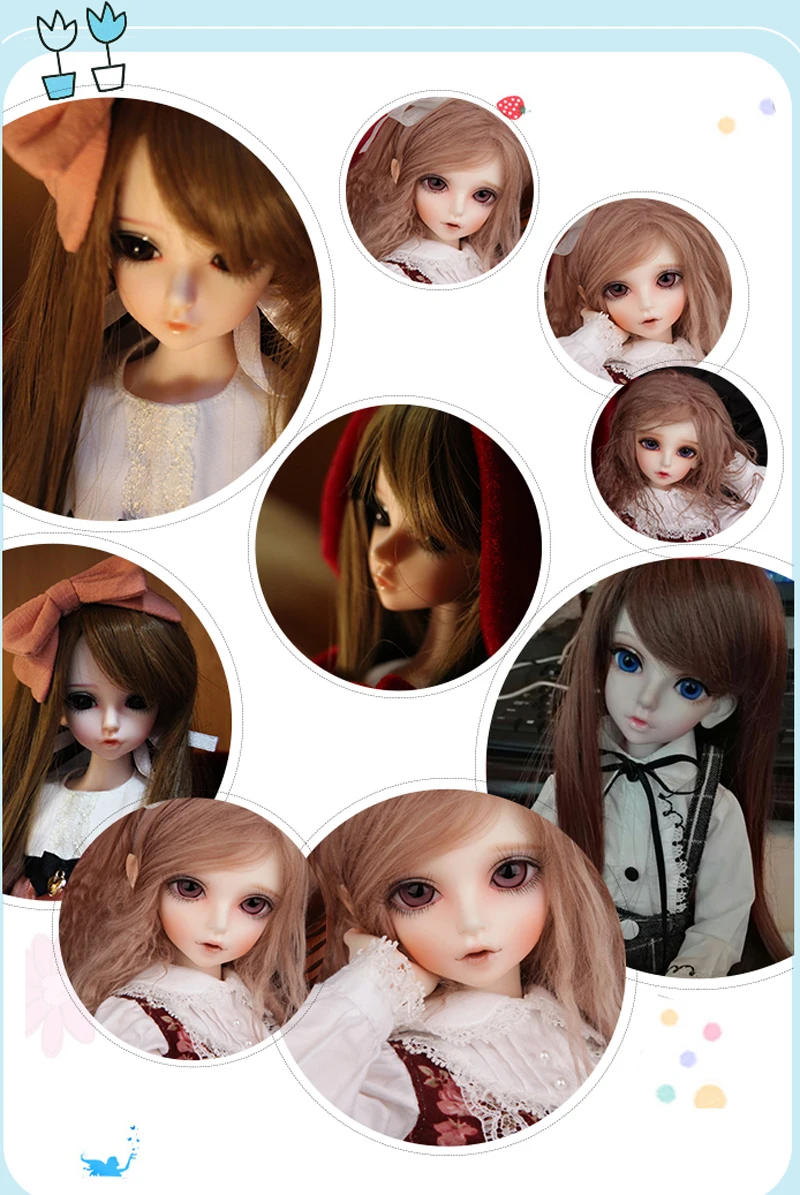 Новый стиль 1/4 Bjd кукла Красивая рендия смола с макияж для ребенка для девочек подарок на день рождения