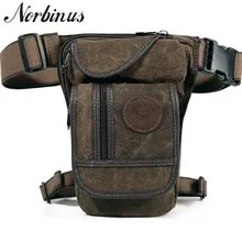 Norbinus Мужская холщовая/нейлоновая сумка с заниженной ногой, поясная сумка, прочные военные сумки, дорожные мотоциклетные сумки-мессенджеры на плечо
