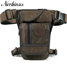 Norbinus hombres lona/Nylon bolsa cartuchera riñonera cinturón cadera Durable militar bolsas de viaje motocicleta bolsas de mensajero