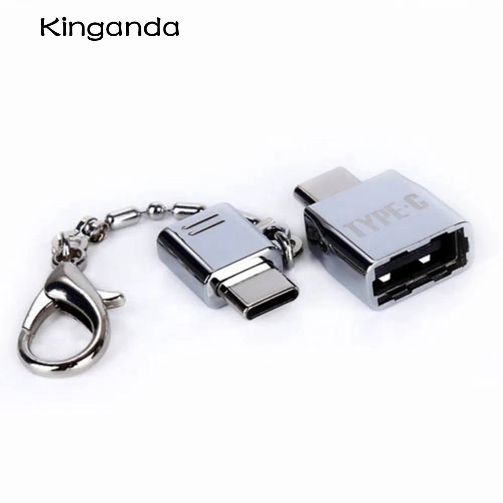 2pcs Zinc Alloy Metal USB C OTG Type C Adapter Micro USB 2.0 Female to