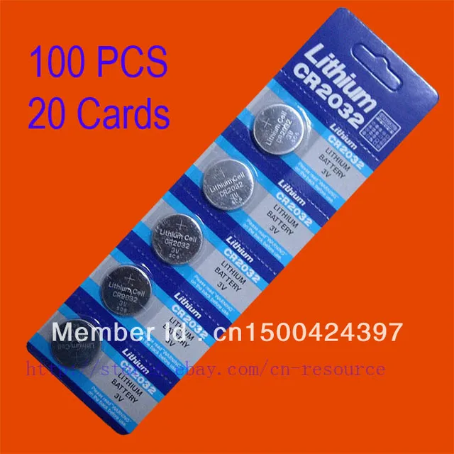 100 x cr2032 br2032 2032 3v lithium batteries ship in button cell