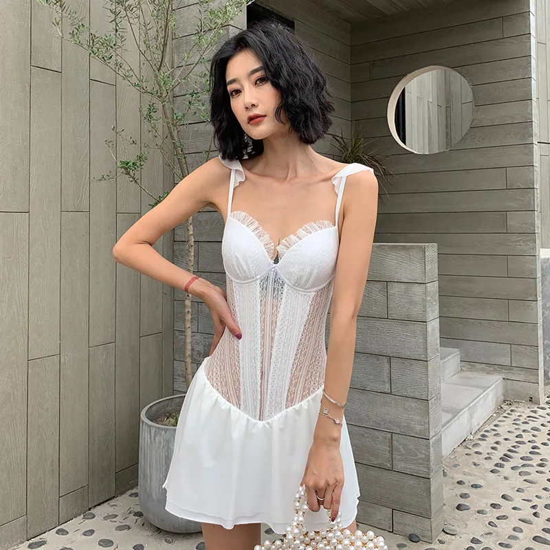 

Swimwear Women One Piece Large Size Women's Bathing Suit 2019 Bikini One-Piece Swimsuit Female New Super Sexy For Solid Spandex