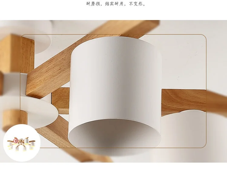 LukLoy, скандинавский деревянный современный подвесной потолочный светильник для гостиной, спальни, светильник, скандинавский светильник, деревянная ветка, подвесной светильник