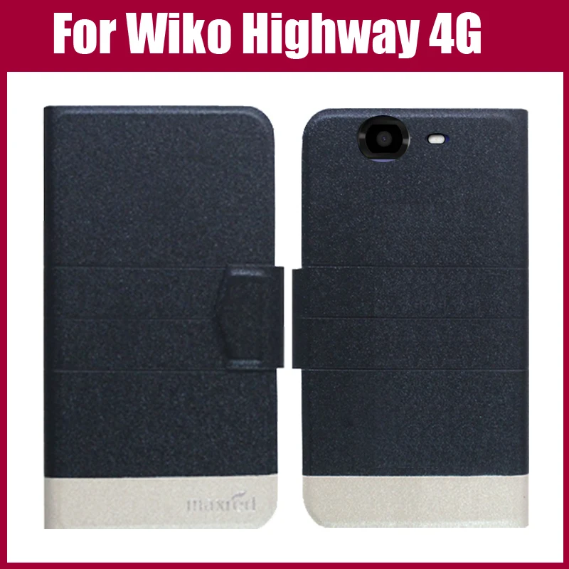 

Wiko Highway 4G Case New Arrival 5 Colors Fashion Flip Ultra-thin Leather Protective Cover For Wiko Highway 4G Case