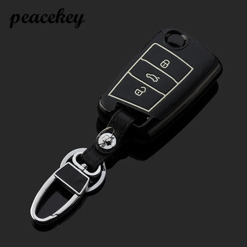 Чехол для автомобиля Peacekey Volkswagen VW Golf 7 MK7 Passat B5 B6 Polo 4 5 6 Touran Tiguan Bora Jetta mk5 mk6|car styling key
