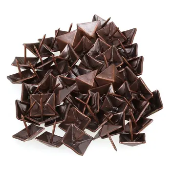 

Replacement Red Bronze Antique Square Upholstery Nails Tack Pyramid Studs Vintage Furniture 19 x 21mm (Pack of 50)