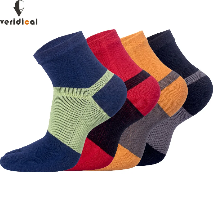 

VERIDICAL man five fingers socks good quality Toe compression socks cotton 5 pairs/lot werk sokken ankle socks gifts for men