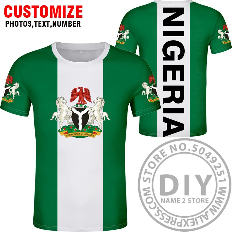 Нигерийская футболка, сделай сам,, на заказ, имя, номер nga, футболка, Национальный флаг, ng federal Республика, нигерийский колледж, текст, фото, одежда - Цвет: Style 3