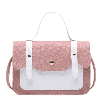 

HNTBO 2019 PU Leather Women Messenger Bag Hit Color Ladies Crossbody Bag Trendy Candy Color Small Flap Shopping Handbag