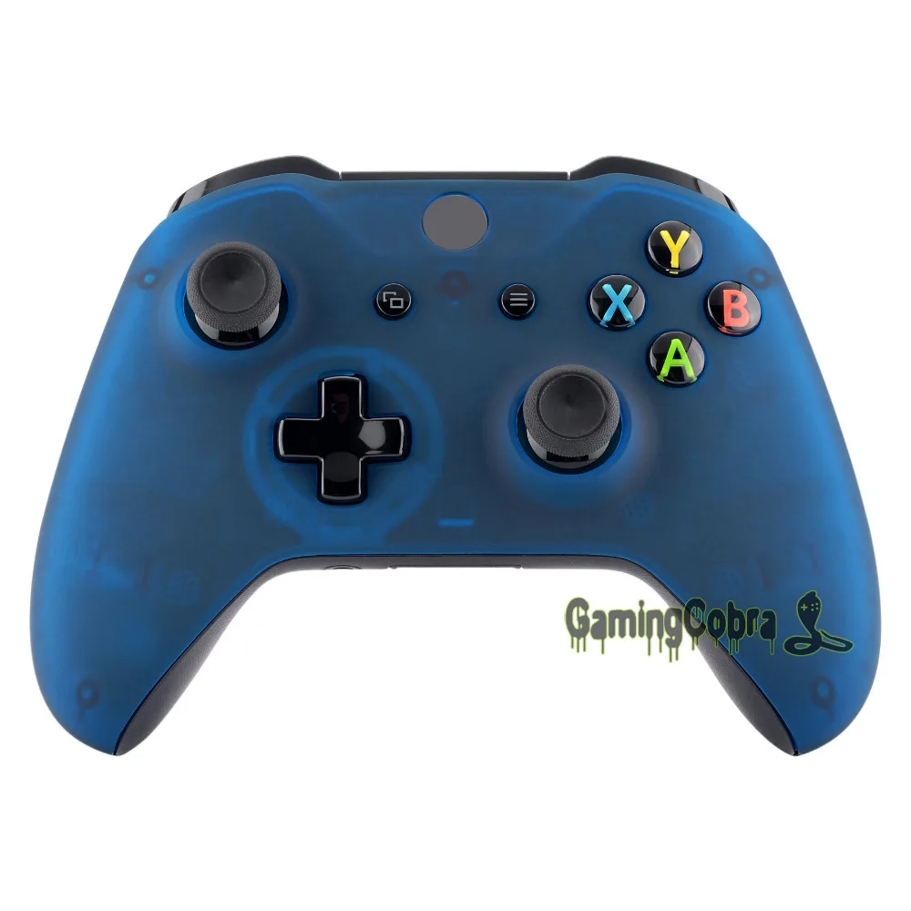 

Frosted Clear Blue Soft Touch Grip Top Housing Shell Faceplate Fix Part for Xbox One S X Game Controller - SXOFM04X