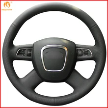 MEWANT черная искусственная кожа Чехол рулевого колеса автомобиля для Audi старый A4 B7 B8 A6 C6 2004-2011 Q5 2008-2012 Q7 2005-2011 Запчасти
