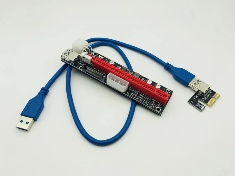 

50 шт. PCI-E PCI E Express 1X до 16X видеокарта расширения SATA 15 Pin 6 Pin 4 PIN 3 источник питания со светодиодным дисплеем