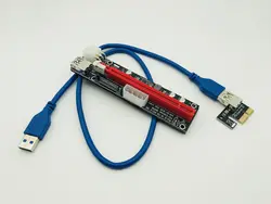 50 шт. PCI-E PCI E Express 1X до 16X графика Riser Extender Card SATA 15 Pin 6 Pin 4 PIN 3 Питание со светодиодный подсветкой дисплей