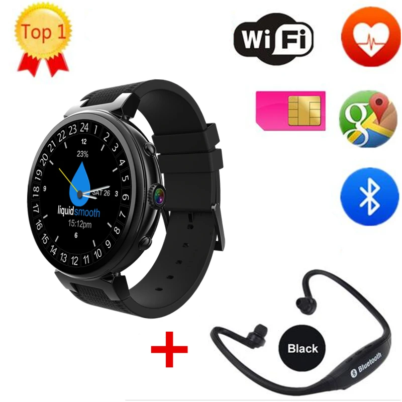 2018 Смарт часы Android 5 1 OS MTK6580 4 ядра 1. 3g Гц 2 ГБ + 16 Гб Smartwatch Поддержка Google Play Map gps Wi Fi