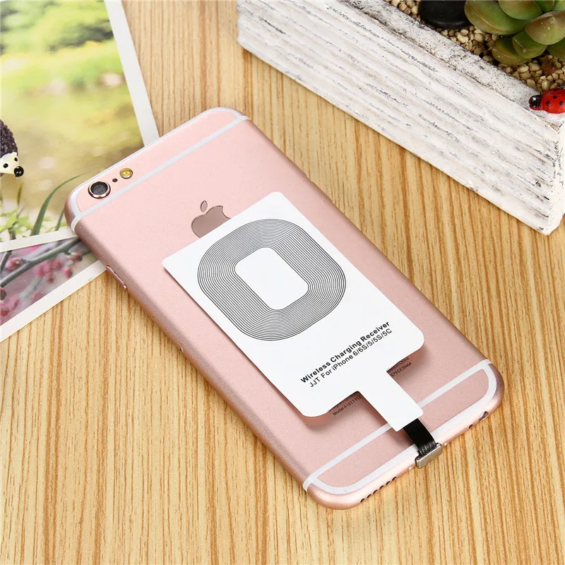 High Quality Universal QI Wireless Charger Coil Receiver For iPhone 8Pin Android Micro Wireless Charging Adapter Receptor Pad