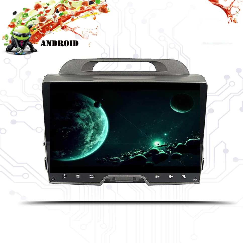Sale 2 din Auto Android 9.0 car dvd for kia sportage 2009 2011 2013 2014 2015 car radio gps navigation with steering wheel Head Unit 0