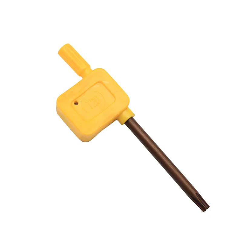 

Yellow flag wrench T20 Torx screw wrench CNC tool holder Lathe accessory tool Tools Holder Accessories standard Torx