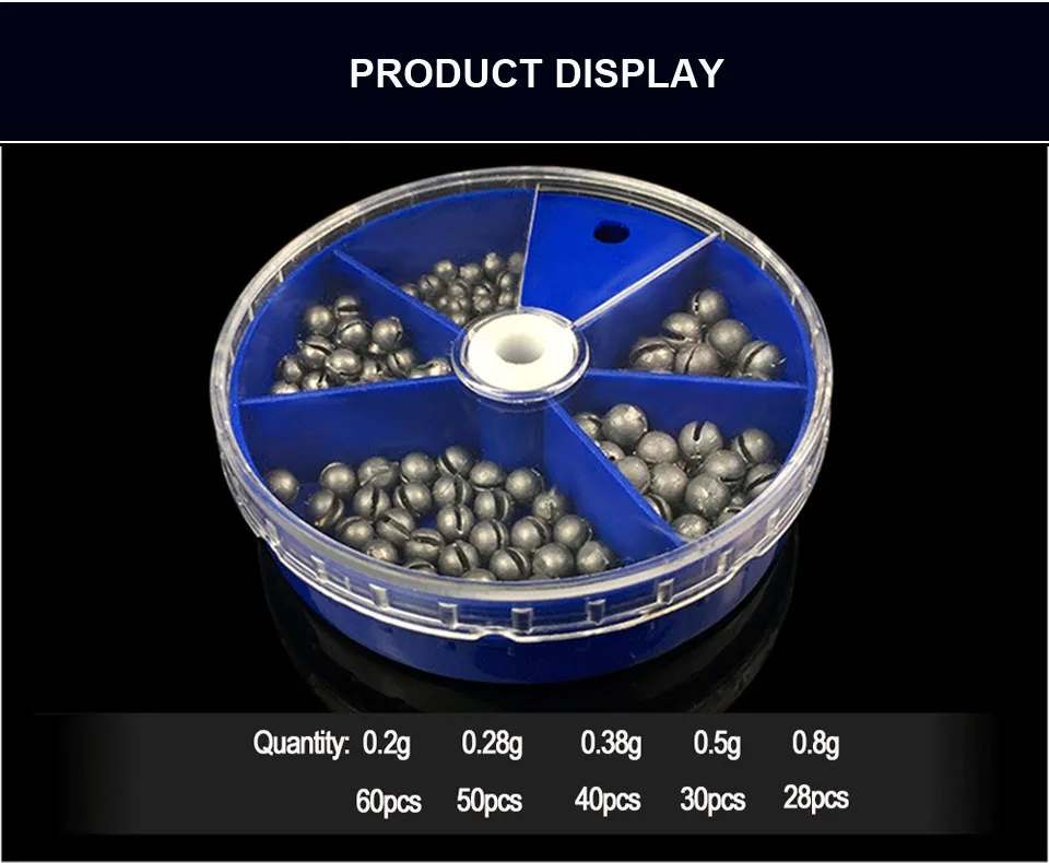 5/7 рыболовные снасти бобы рыболовное грузило набор Сплит свинец съемный круглый раскол комплект грузил Открытый чистый свинец