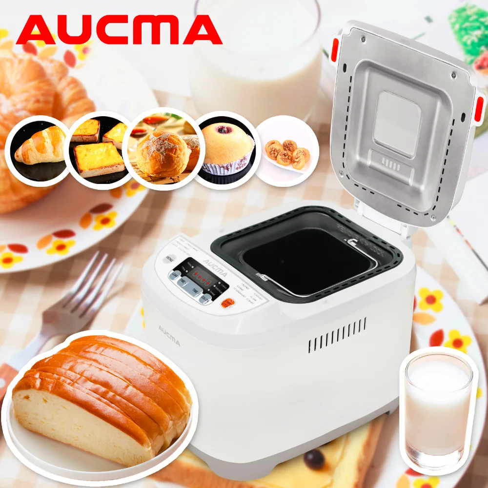New Aucma Automatic Bread Maker Stainless Steel Jam Yogurt Doughnut