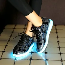 Plus Size 35 46 Led Shoes Led Light Unisex Glowing Shoe For Adults Man Men Colorful